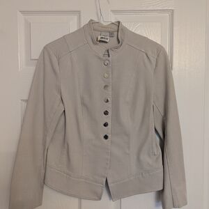 Tristan Women's Light Gray Button-Up Blazer